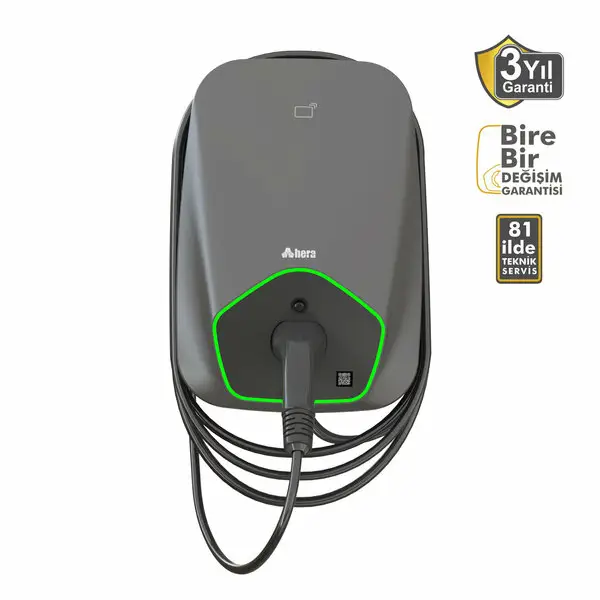 HERA Araç Şarj İstasyonu Hera BC31C 22KW Kablolu Duvar Montajlı
